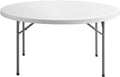 72-Inch Round Granite White Plastic Folding Table F389