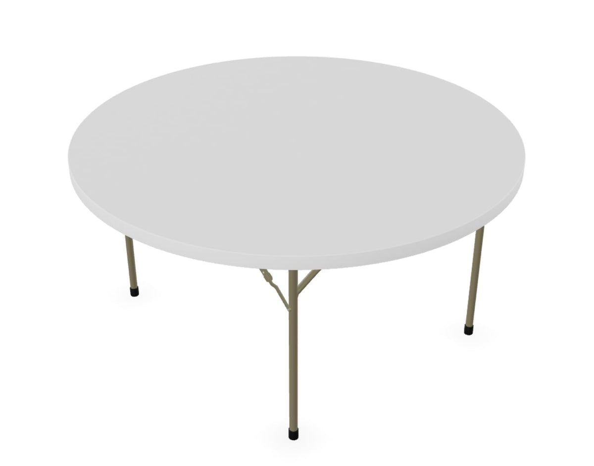 72-Inch Round Granite White Plastic Folding Table F389