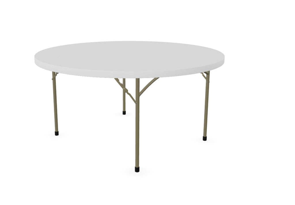 72-Inch Round Granite White Plastic Folding Table F389