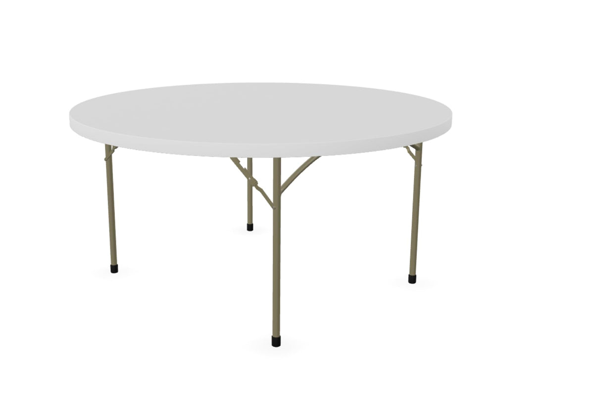 72-Inch Round Granite White Plastic Folding Table F389