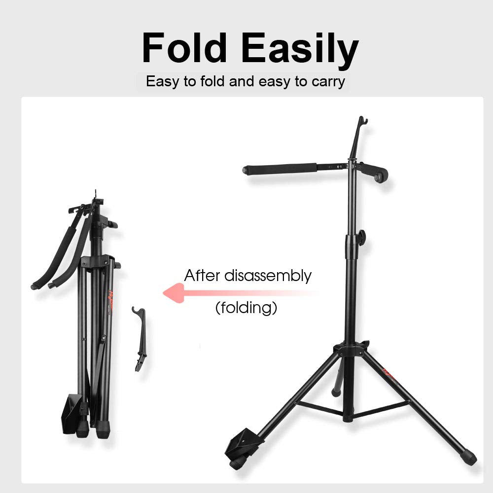 Adjustable Foldable Cello Stand with Bow Hook O77391