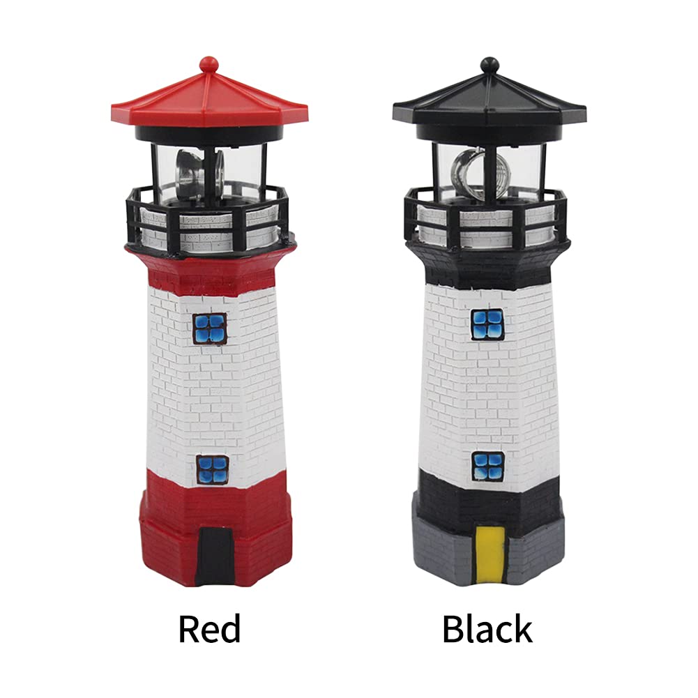 Solar Lighthouse Outdoor Decor with Rotating Beacon M685846