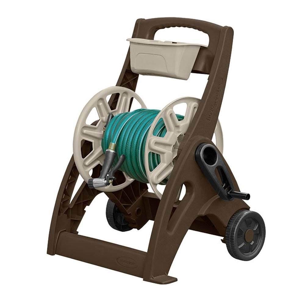 Lightweight Portable Garden Hose Reel Cart with Wheels and Crank Handle Q9728