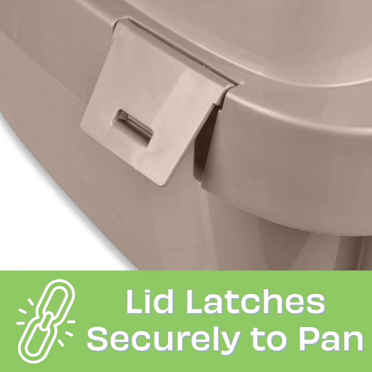 Large Enclosed Sifting Cat Pan with Odor Door, Hooded, Beige W158775