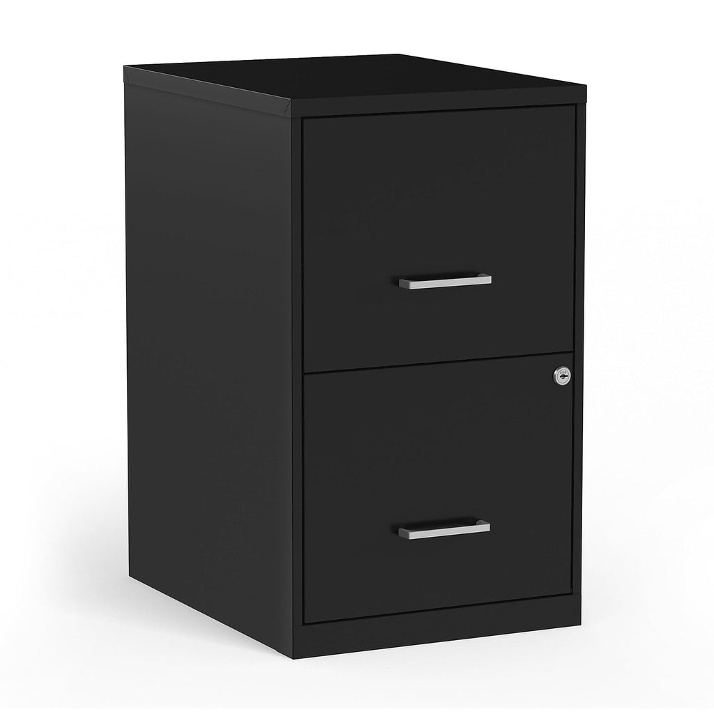 Black 2-Drawer Letter Size File Cabinet E542