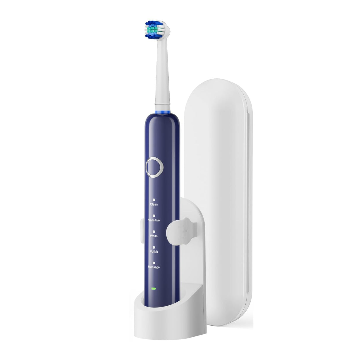 Black Rechargeable Electric Toothbrush with 8 Brush Heads G3159