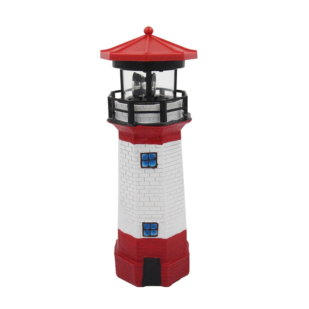 Solar Lighthouse Outdoor Decor with Rotating Beacon M685846