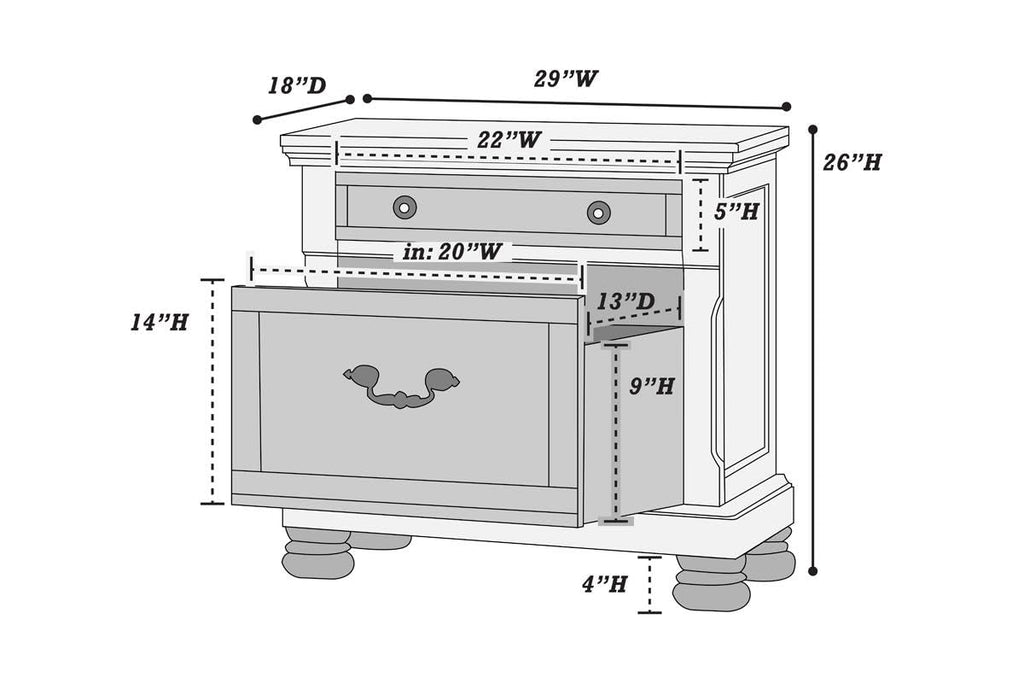 California King Bed Frame Antique Cherry G6811