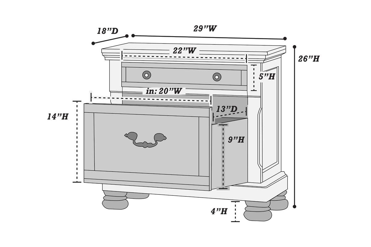 California King Bed Frame Antique Cherry G6811