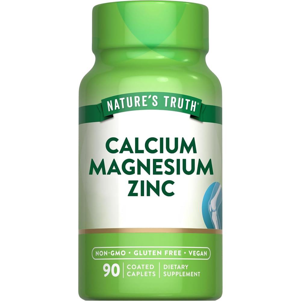 Calcium Magnesium Zinc Plus Vitamin D3 Caplets 90 Ct Pack of 2 O5039