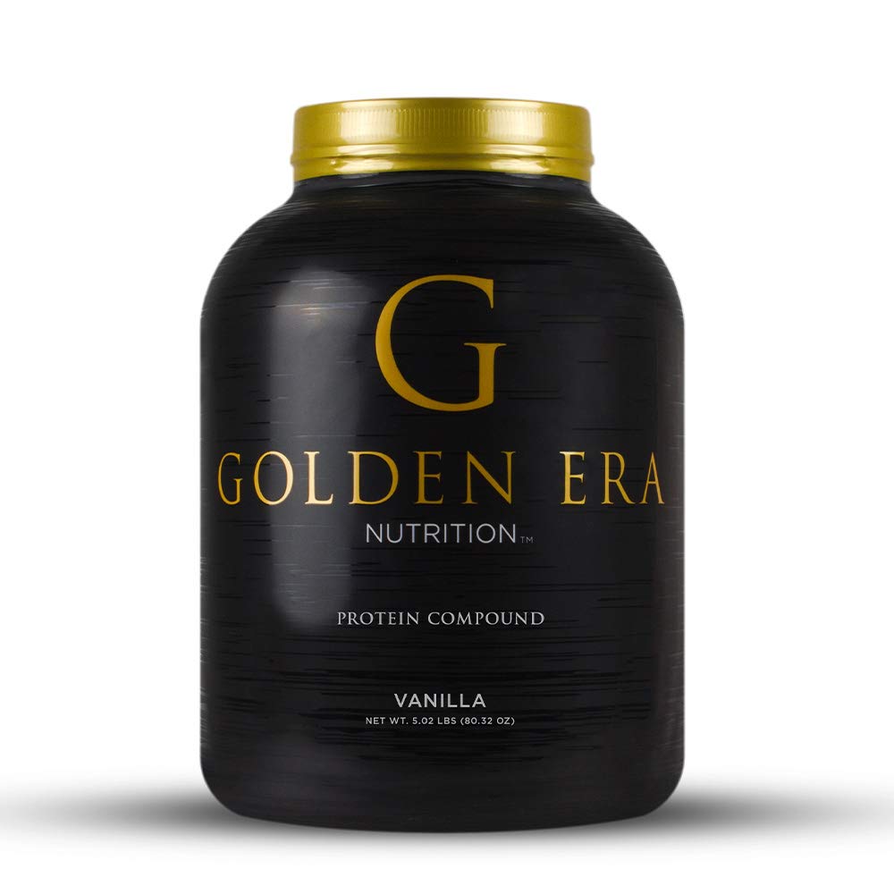 Whey Protein Compound Powder, Vanilla Flavor, Gluten-Free, 5 Pounds D5074