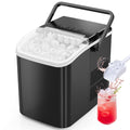 Portable Countertop Ice Maker with Scoop and Basket, 26.5lbs, Coal Black T13167