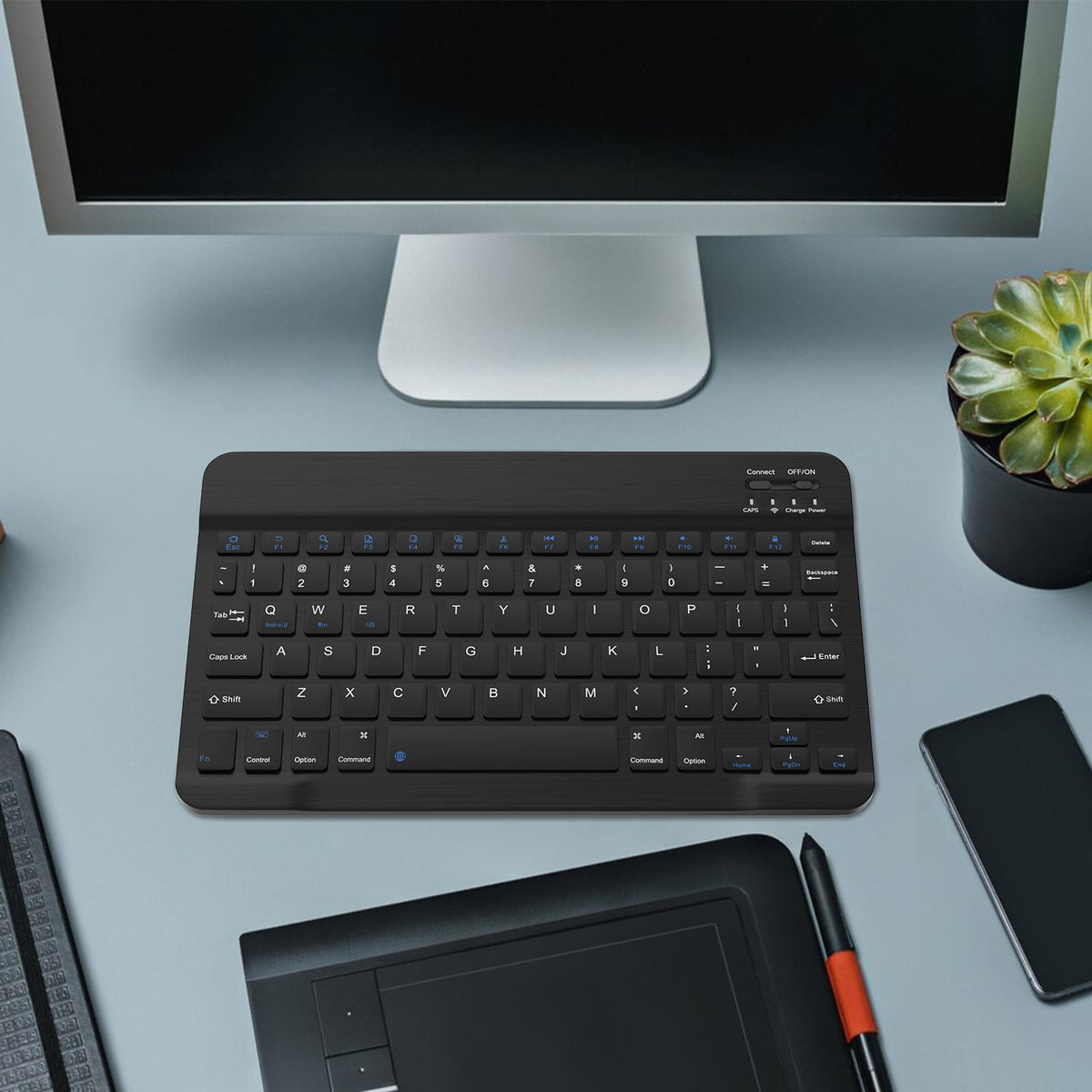 Black Rechargeable Bluetooth Keyboard and Mouse Combo E14905