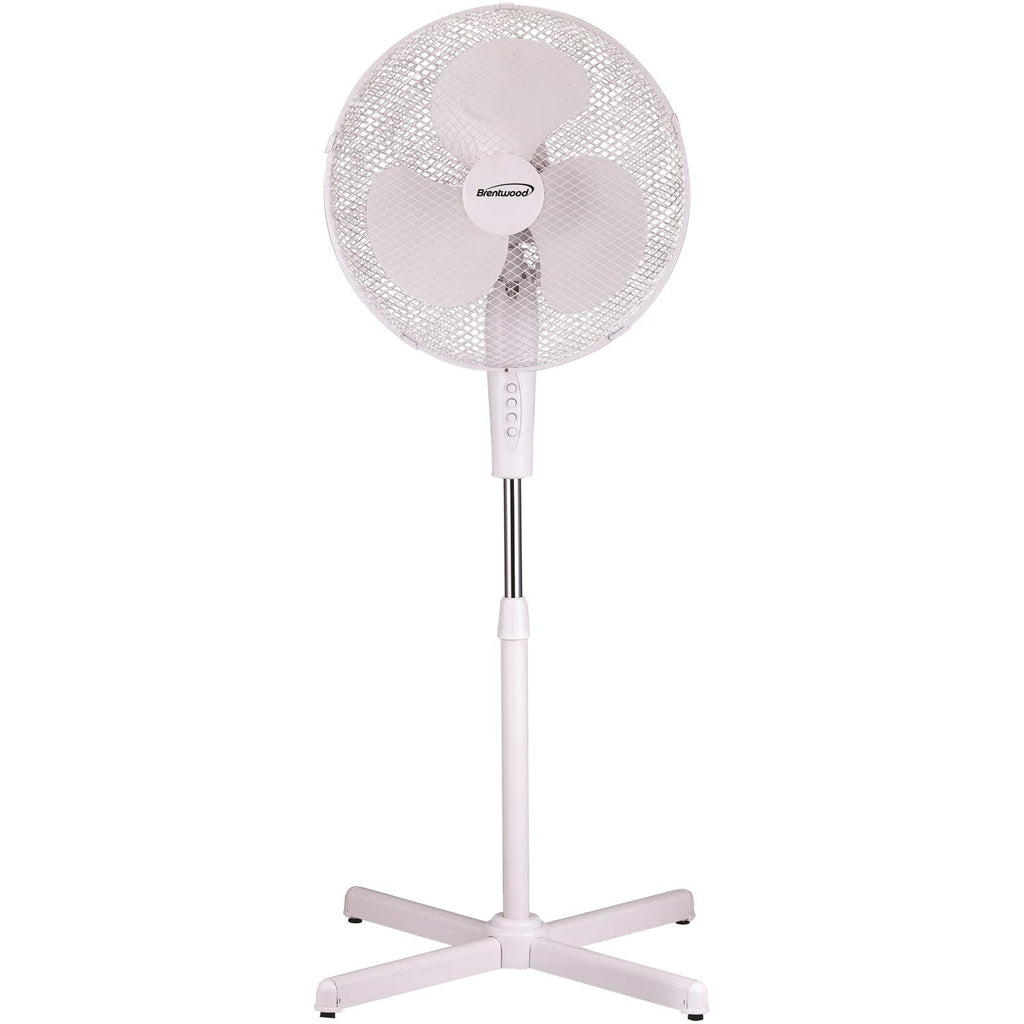 White 16-inch 3-Speed Oscillating Stand Fan Z49924