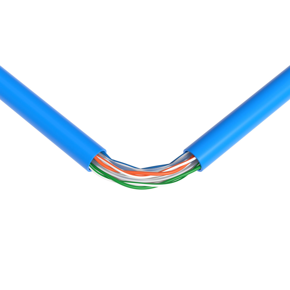 1000ft Cat6 Plenum Rated CMP 23AWG Solid CCA UTP 550MHz Bulk Network Cable Blue H205430
