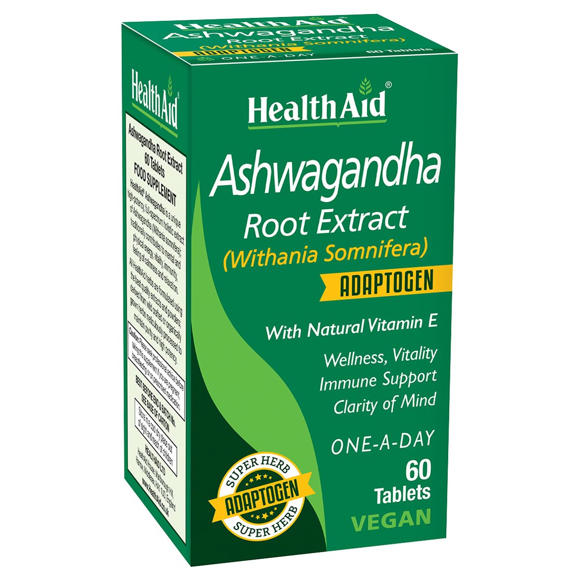 Ashwagandha 350 mg Vegan Standardized Root Extract 60 Tablets K1859