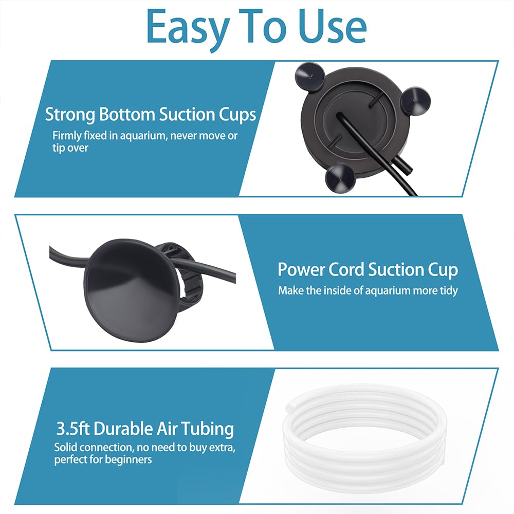 2 Inch LED Air Bubble Stone Disk with Air Tubing E592