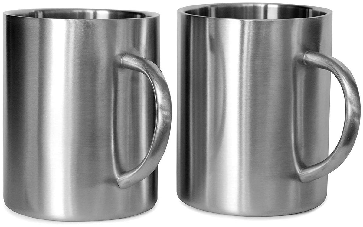 15 oz Double Wall Stainless Steel Insulated Mug Set of 2 M652