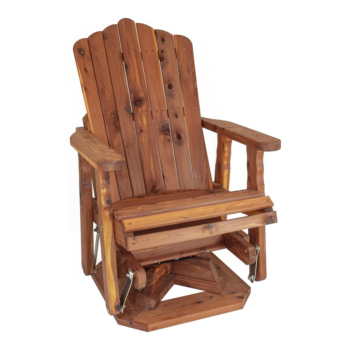 Cedar Adirondack Swivel Glider Outdoor Patio Chair G30699