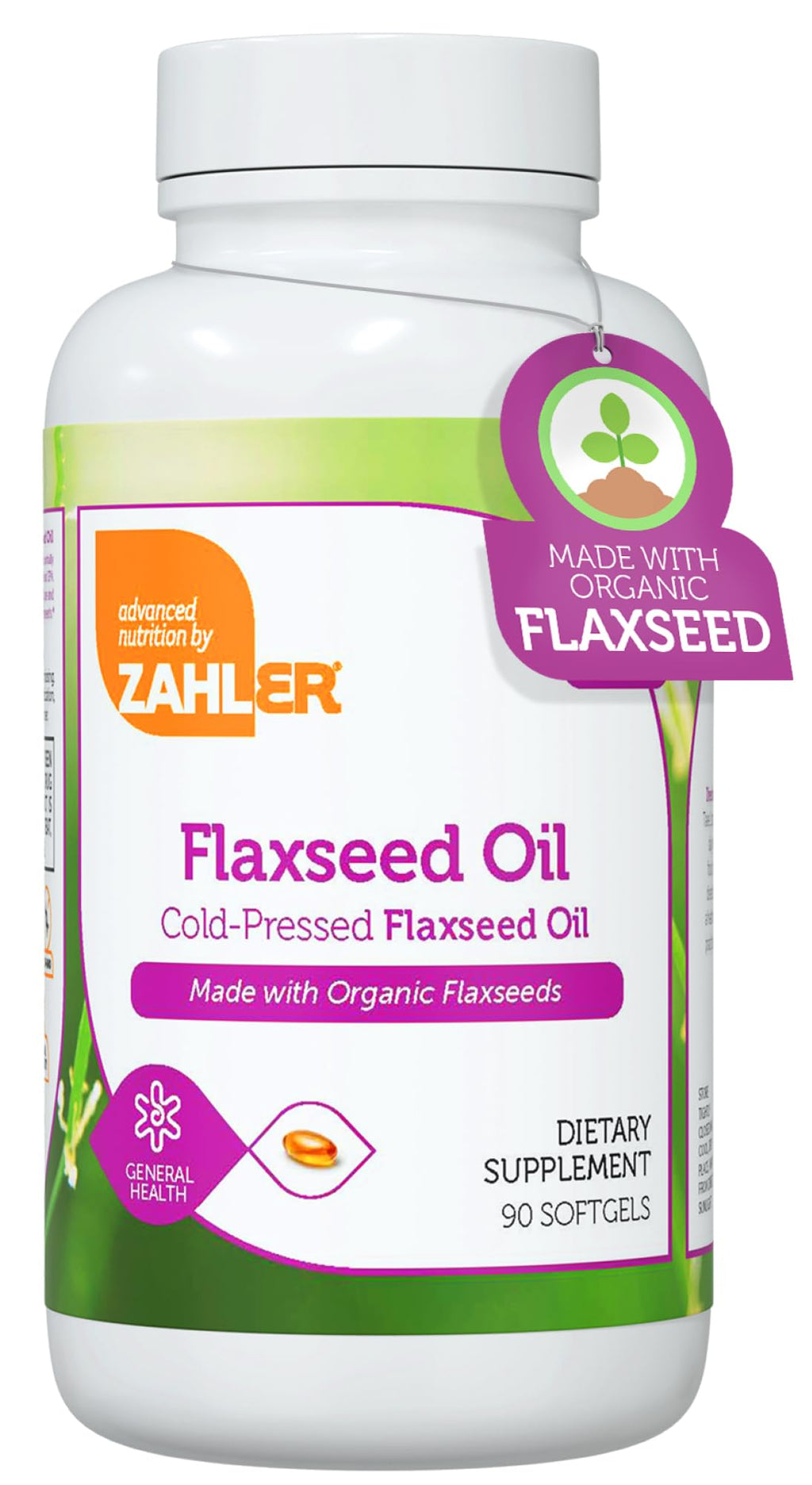 Organic Flaxseed Oil 1000mg Softgels 90 Count T333025