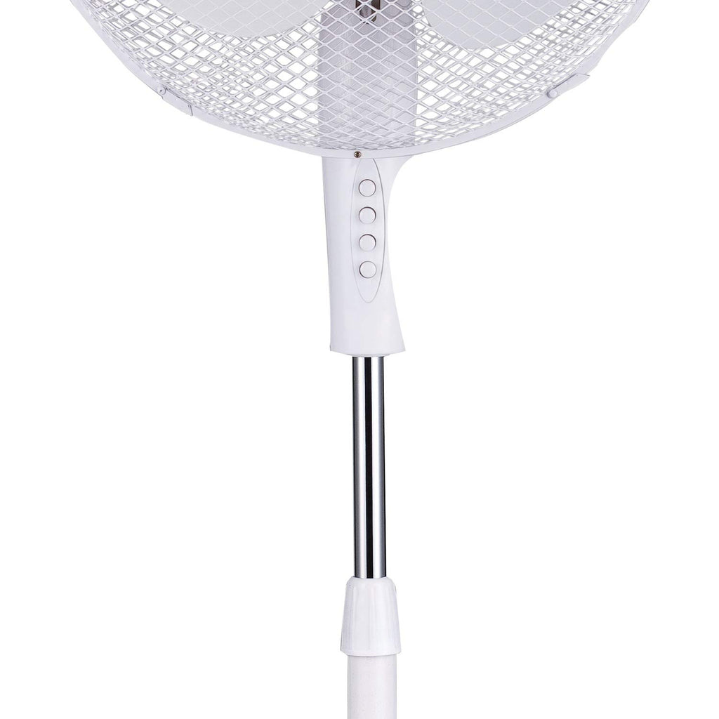 White 16-inch 3-Speed Oscillating Stand Fan Z49924