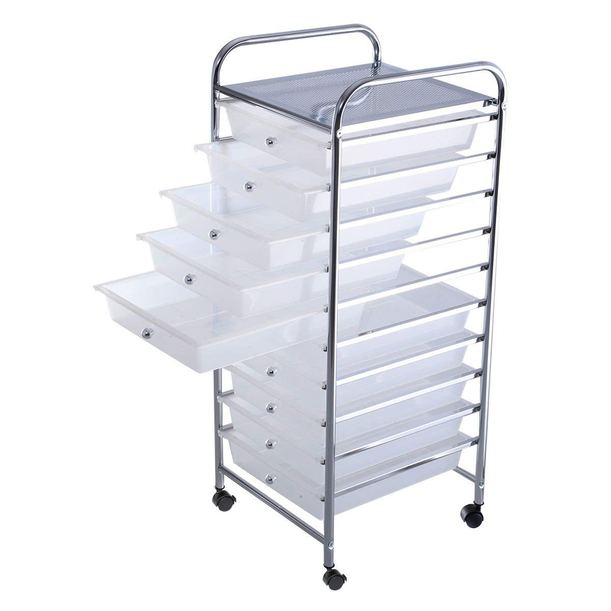 10 Drawer Rolling Storage Cart H7782