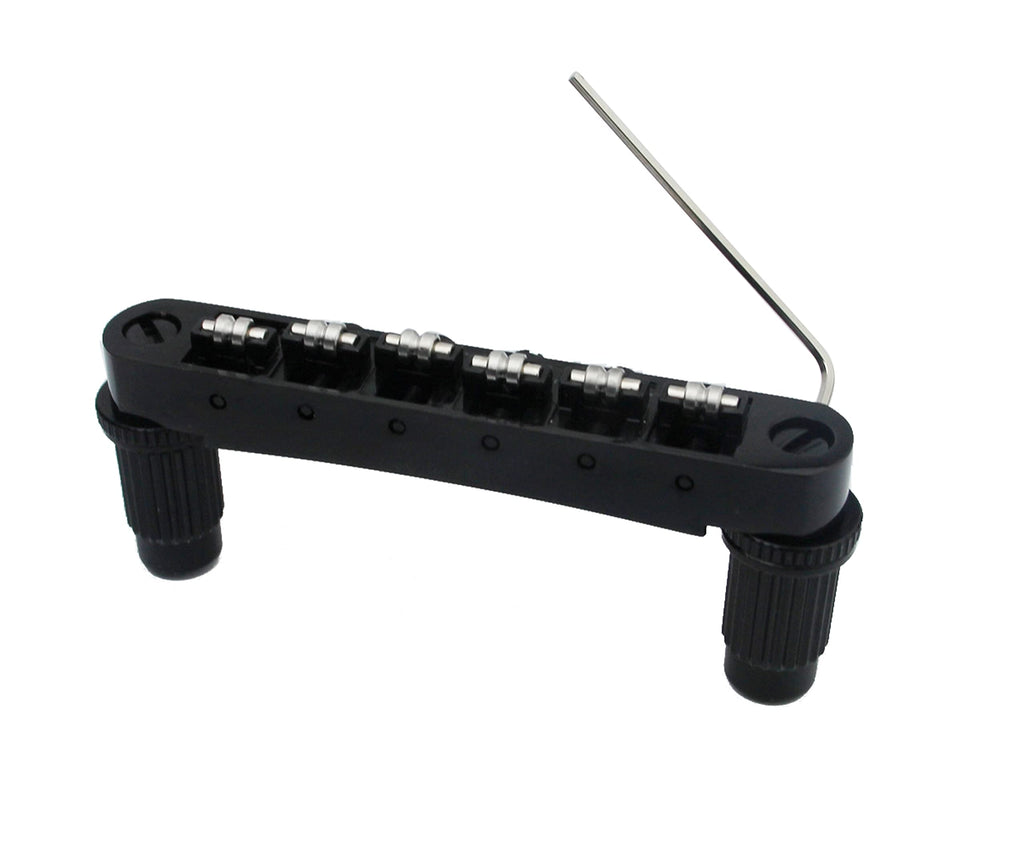 Black Roller Saddle Bridge for 6 String Electric Guitar I9620
