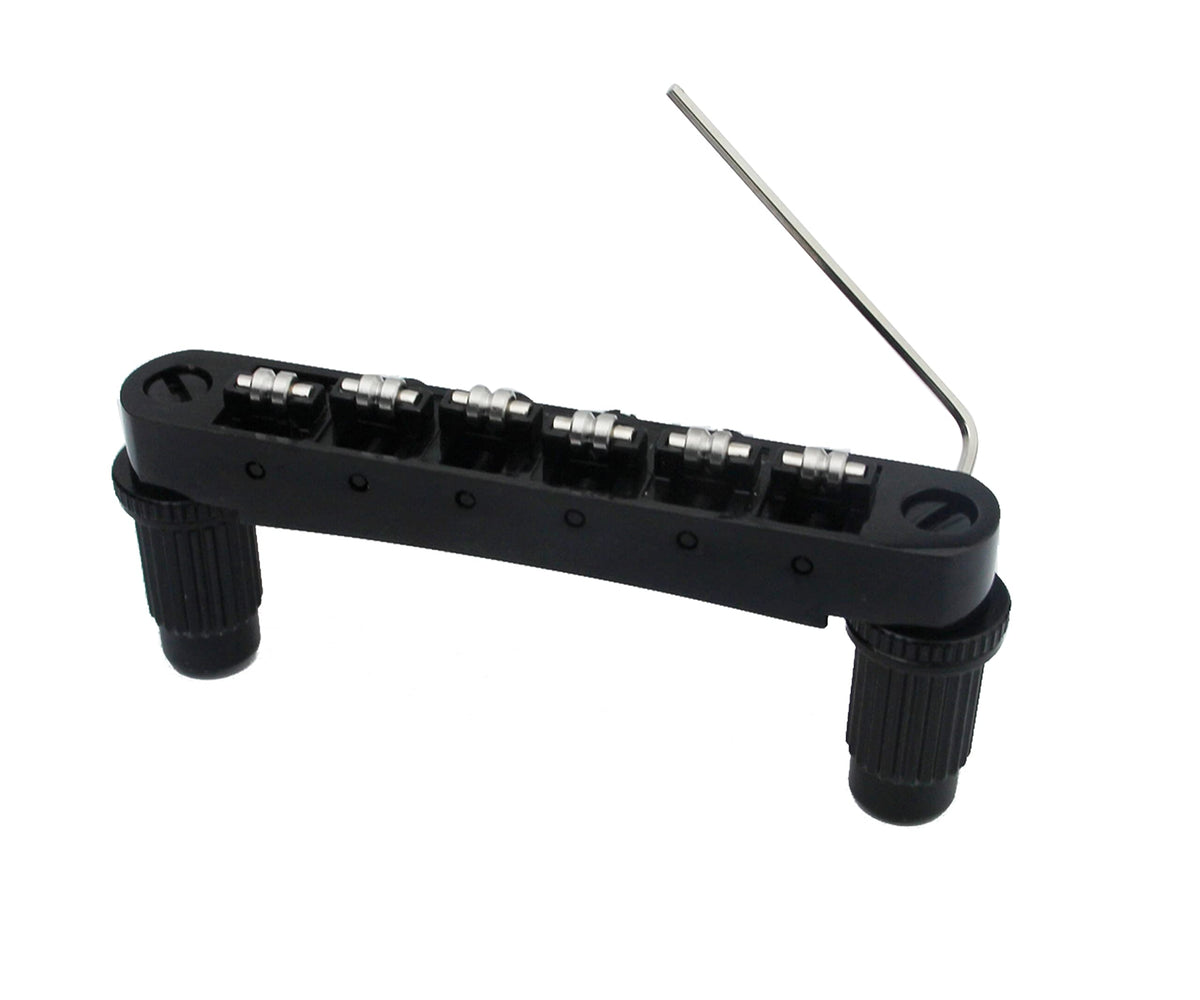 Black Roller Saddle Bridge for 6 String Electric Guitar I9620