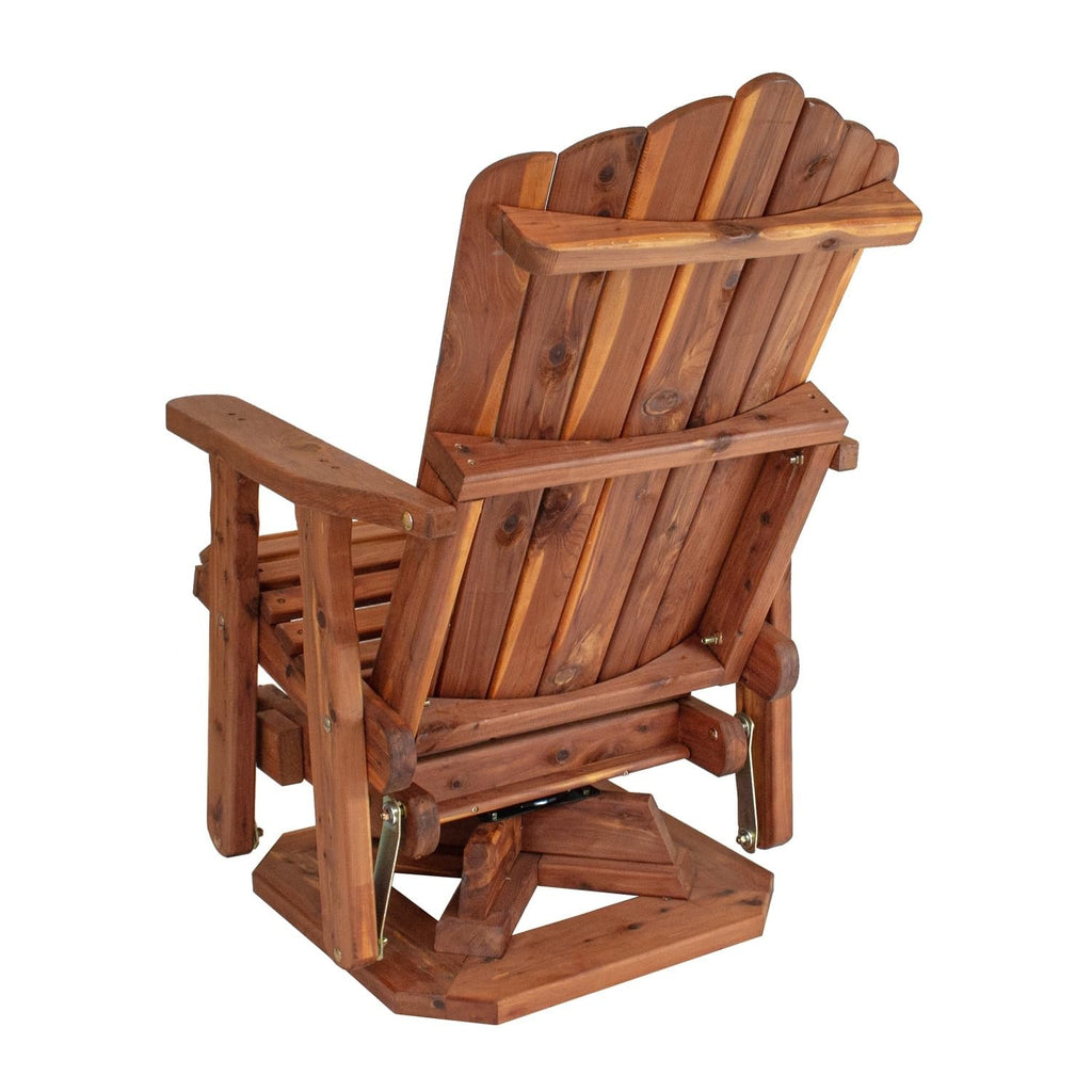 Cedar Adirondack Swivel Glider Outdoor Patio Chair G30699