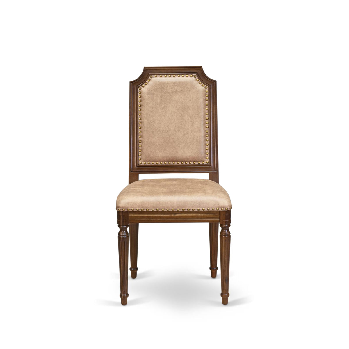 9 Piece Dining Table and 8 Beige Polyester Fabric Chairs K367