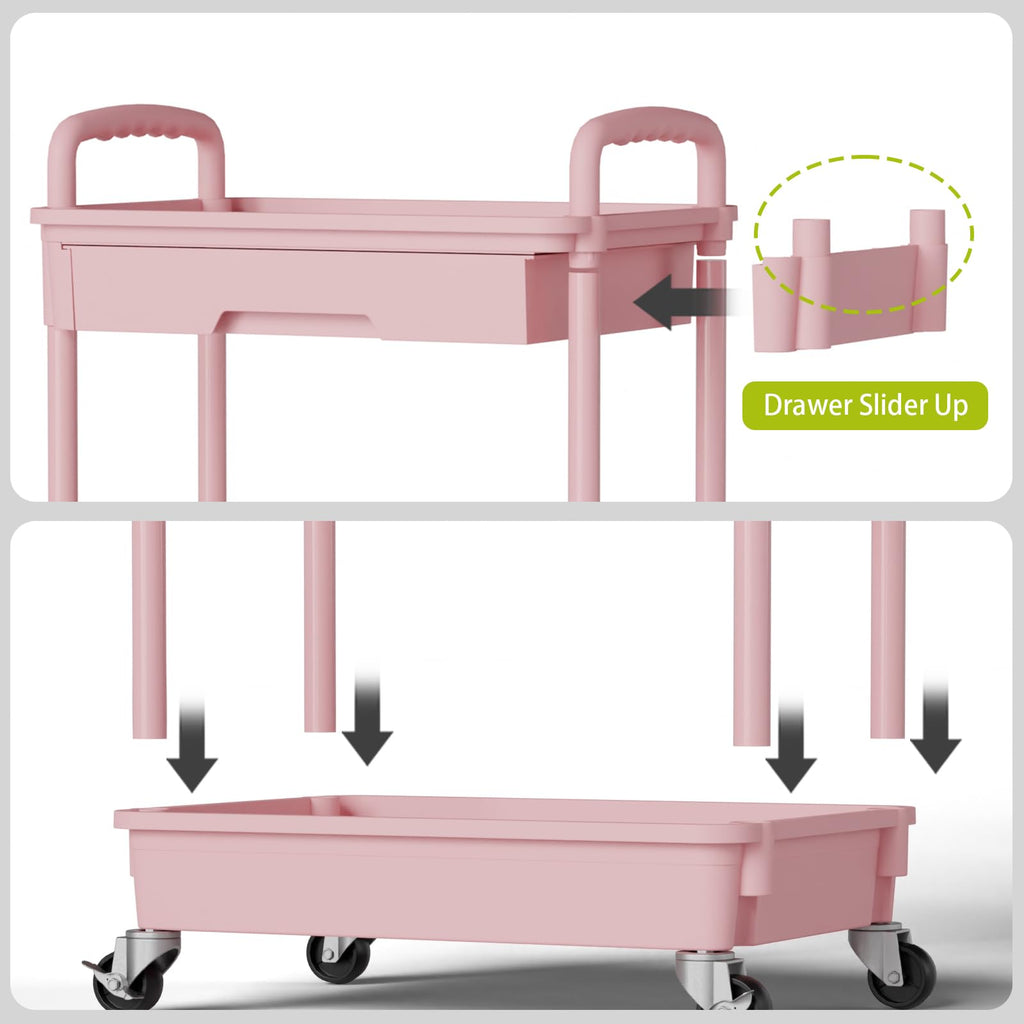 3 Tier Rolling Cart with Wheels U593