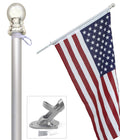 3x5 ft US Flag and 6 ft Aluminum Flag Pole Kit with Holder U3312