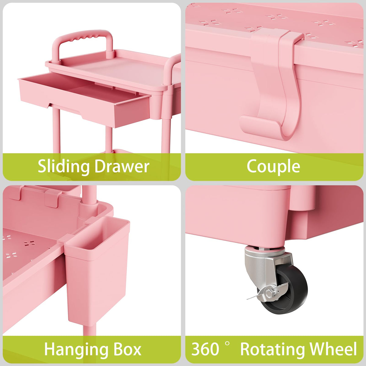 3 Tier Rolling Cart with Wheels U593