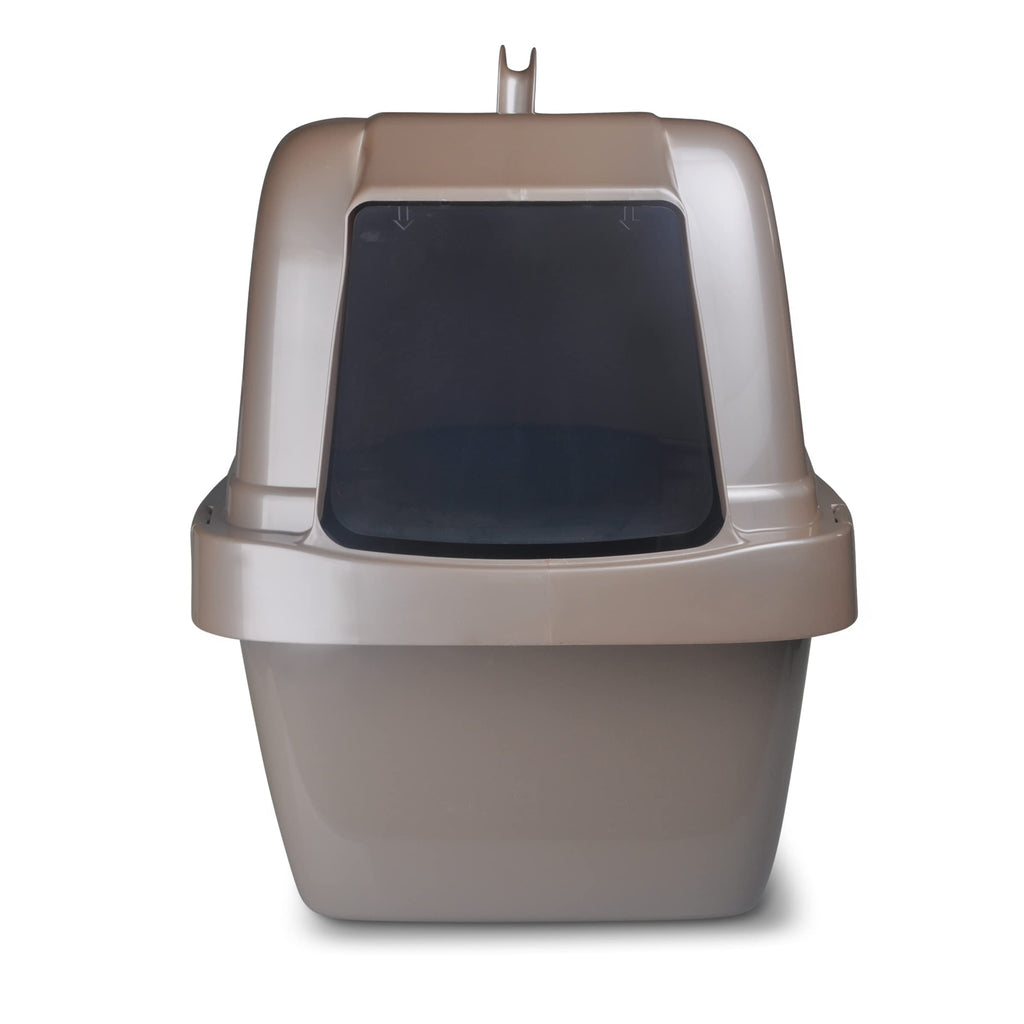 Large Enclosed Sifting Cat Pan with Odor Door, Hooded, Beige W158775