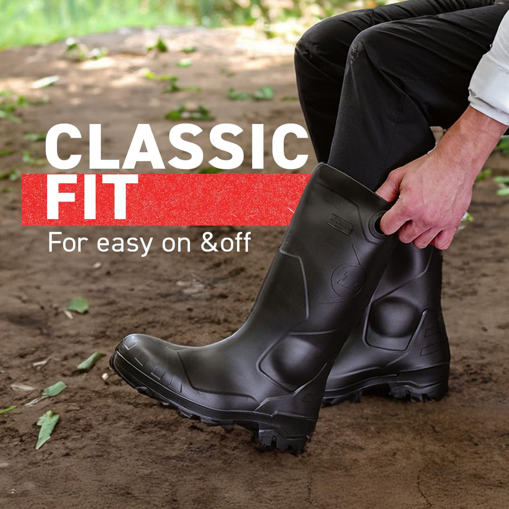 Black Rubber Boots L8166