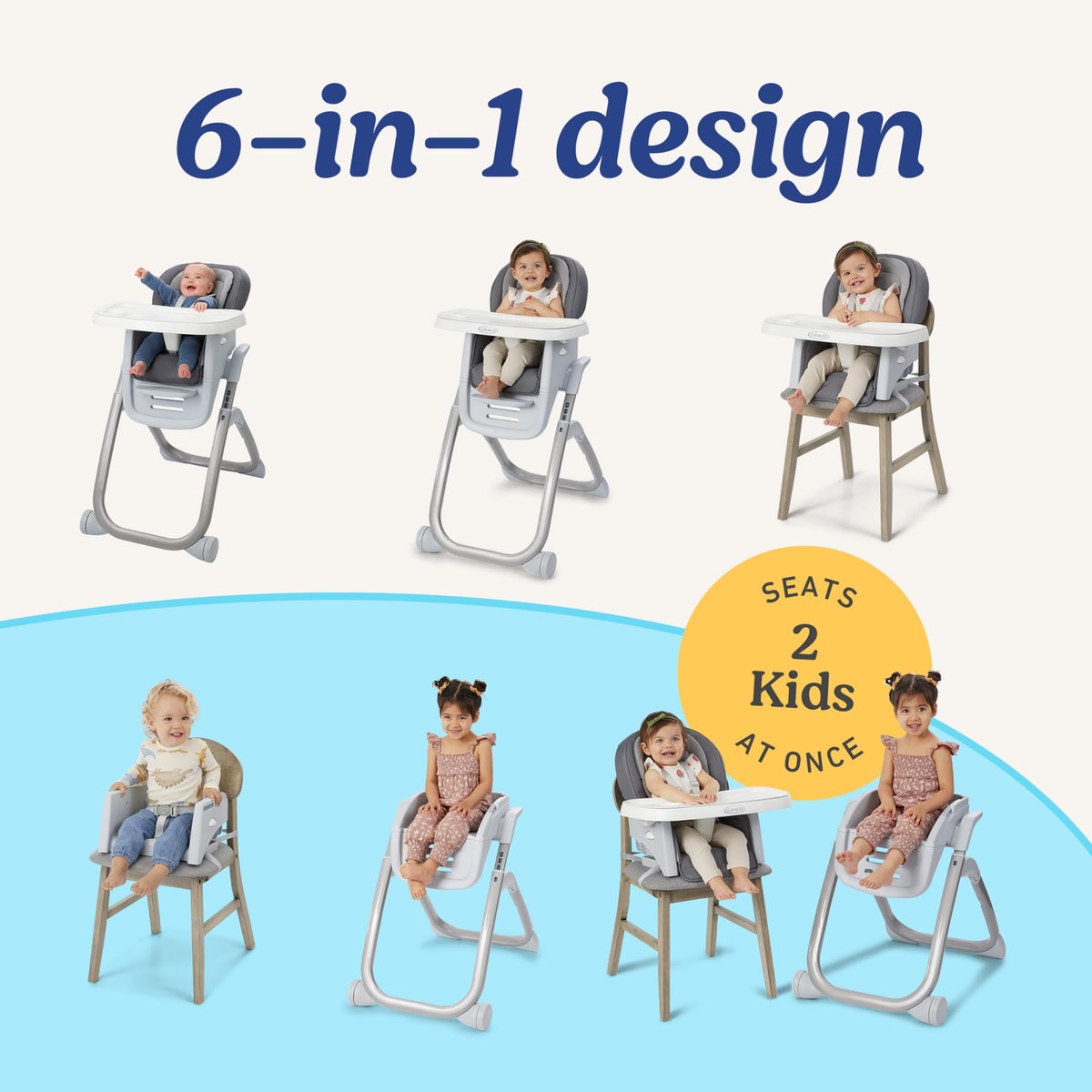 6-in-1 Convertible Highchair V604297
