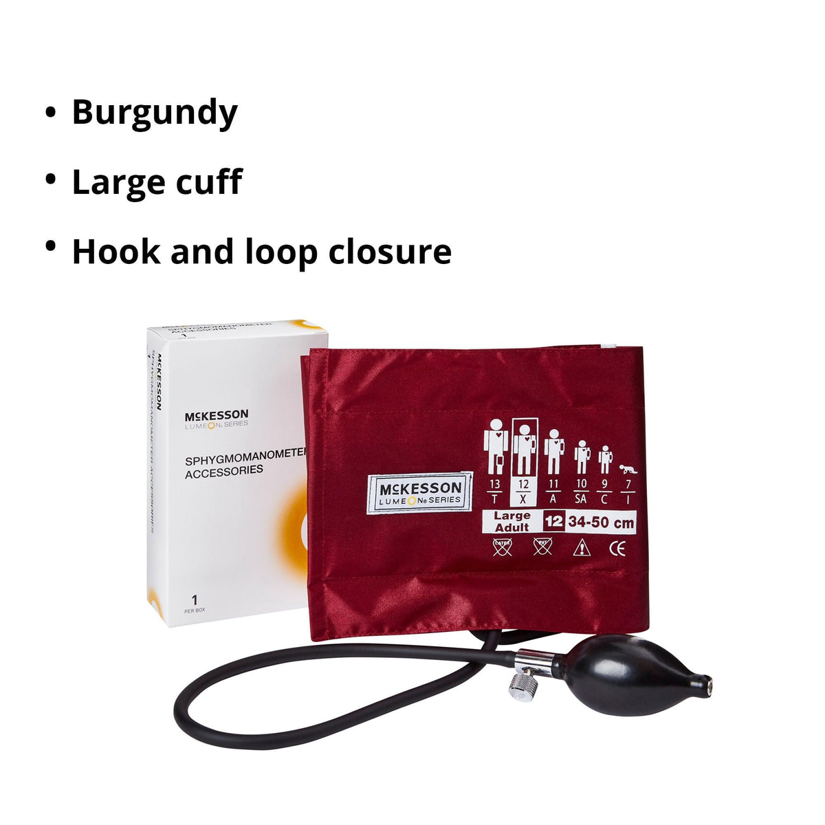 15 ct Replacement Blood Pressure Cuff with Bulb and Valve B24074