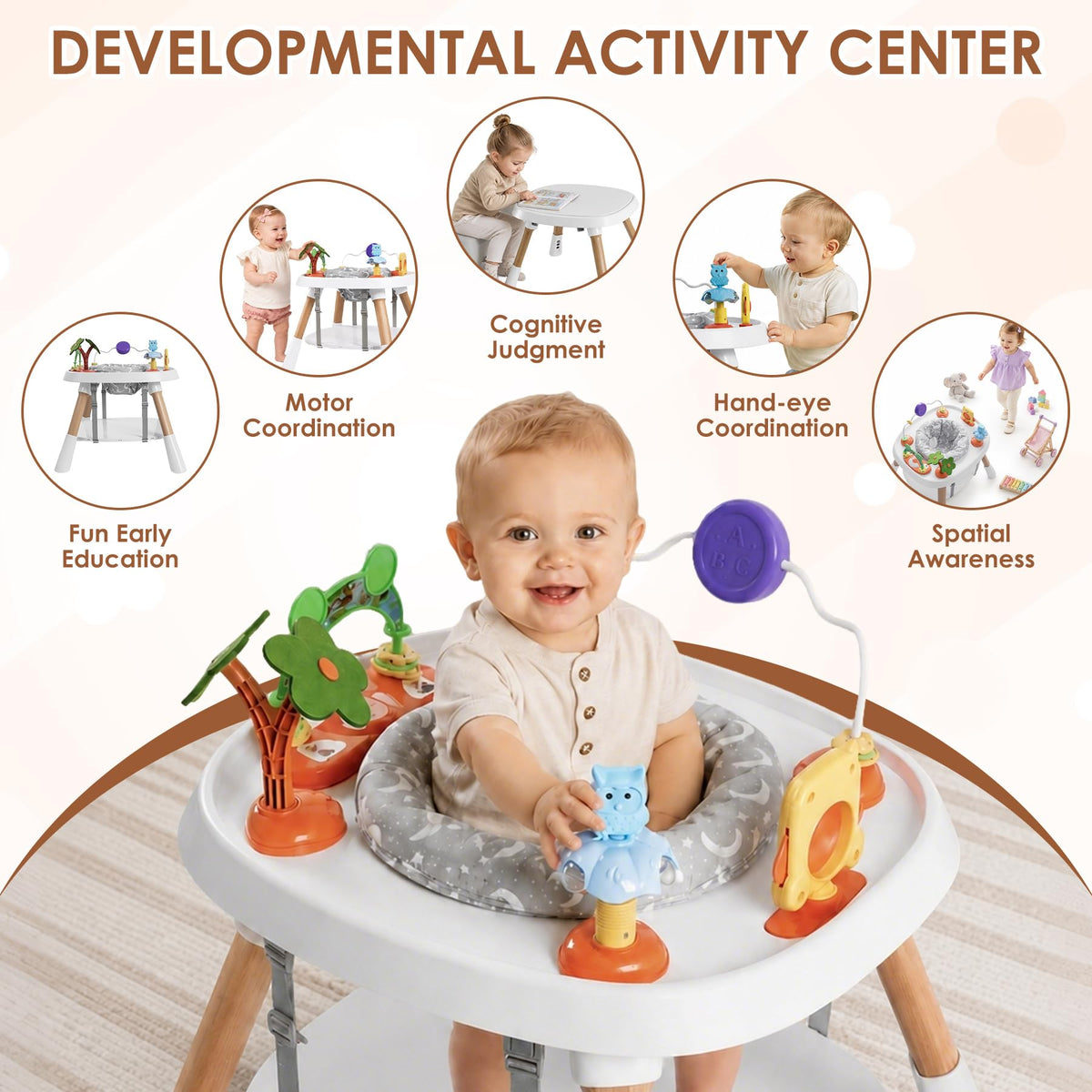 Baby Activity Center, 6-in-1 Stationary Jumper I597