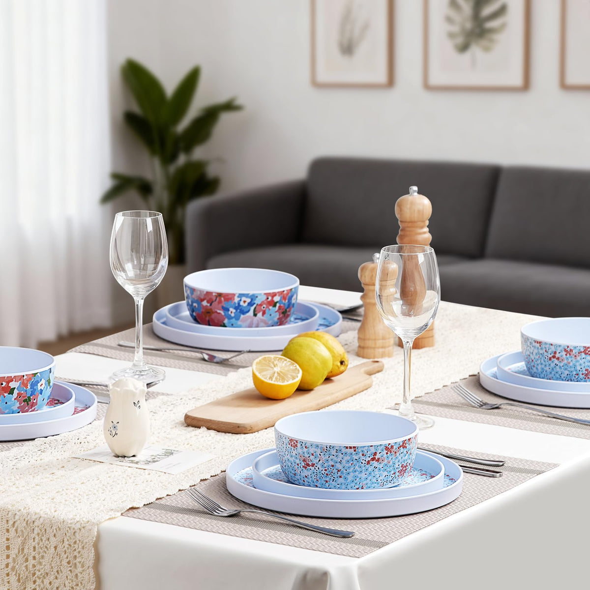 12 Pcs Melamine Dinnerware Set for 4 K46113