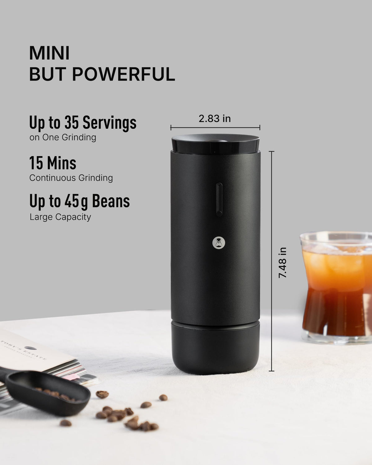 Portable Conical Burr Electric Coffee Grinder with 30 Settings P50379