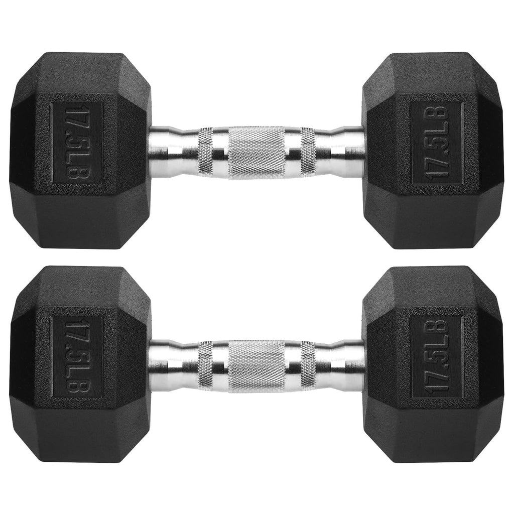 Rubber Coated Cast Iron Hex Dumbbells I7882