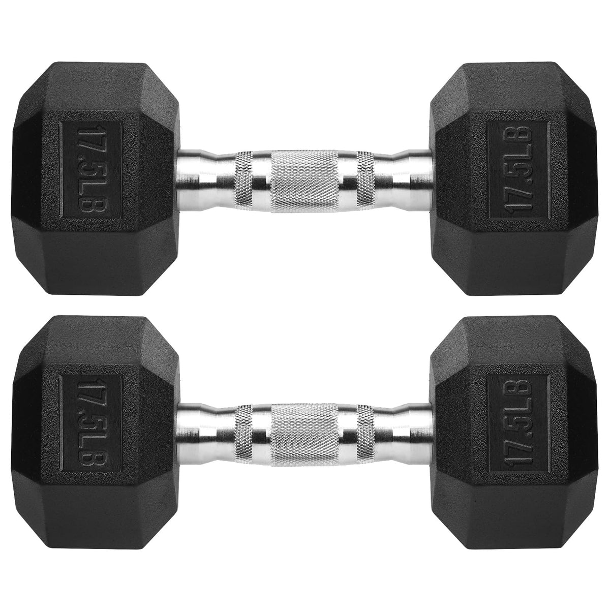 Rubber Coated Cast Iron Hex Dumbbells I7882