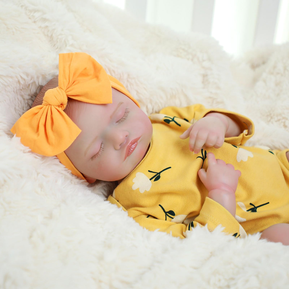 20 Inch Realistic Sleeping Newborn Baby Doll Full Vinyl Body W12624