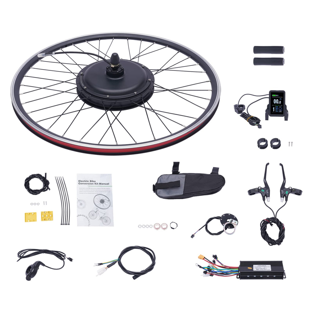 48V 1000W E-Bike Conversion Kit with Display Brushless Gearless Motor K716