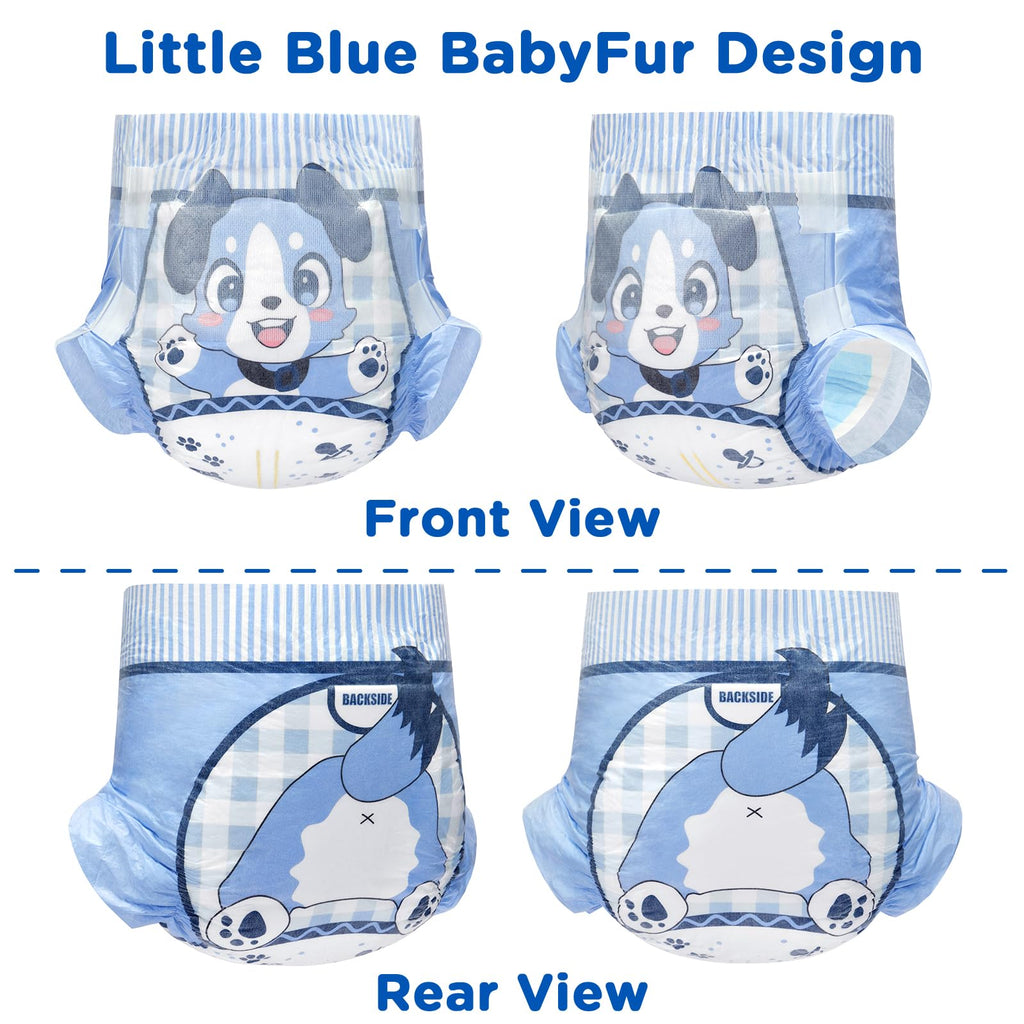 Adjustable Hook-and-Loop Fastener Closure Adult Printed Cloth Back Diaper 10 Pieces Medium 28"-38" J74459