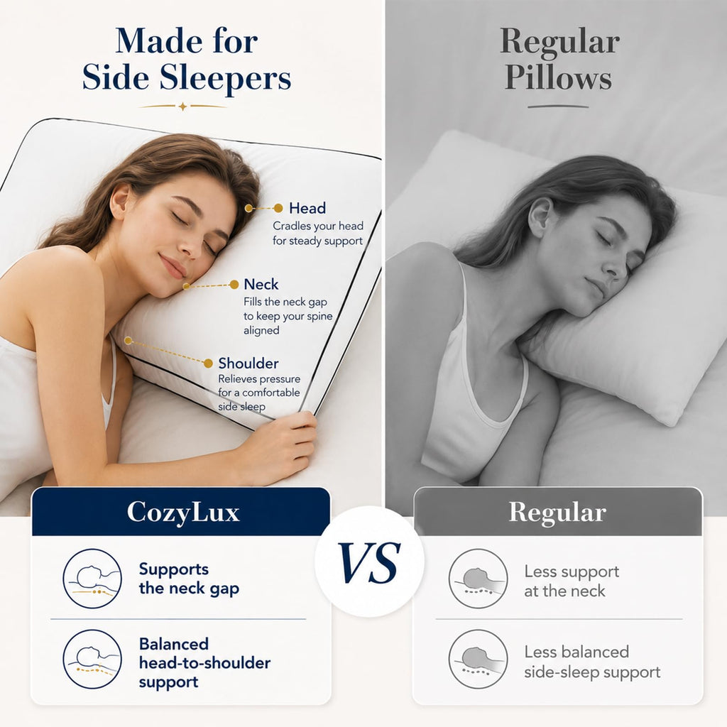 Queen Size Set of 2 Gusseted Bed Pillow M24868