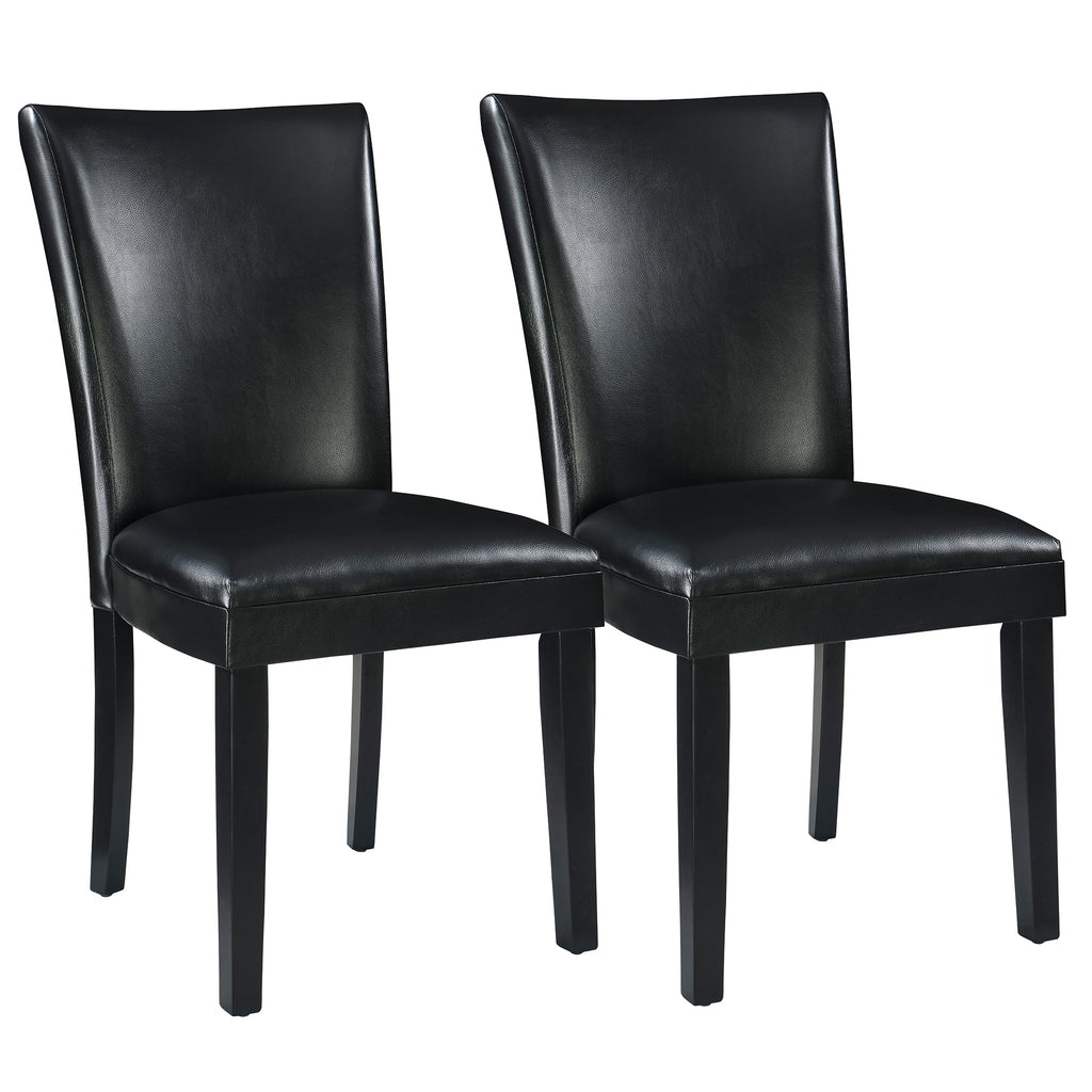 Set of 2 Faux Leather Upholstered Dining Chairs with Solid Wood Legs G900