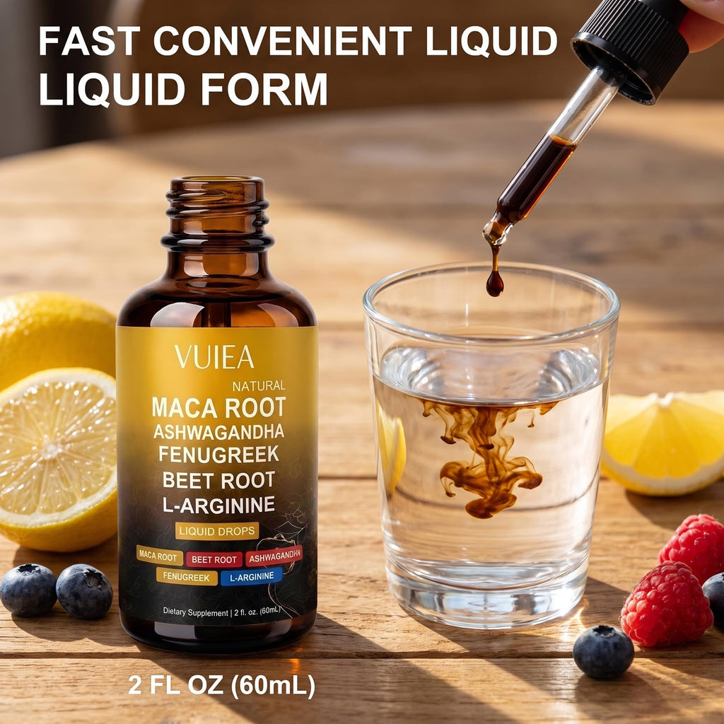 Liquid Maca Root Supplement with Ashwagandha, Fenugreek & Beet Root M319