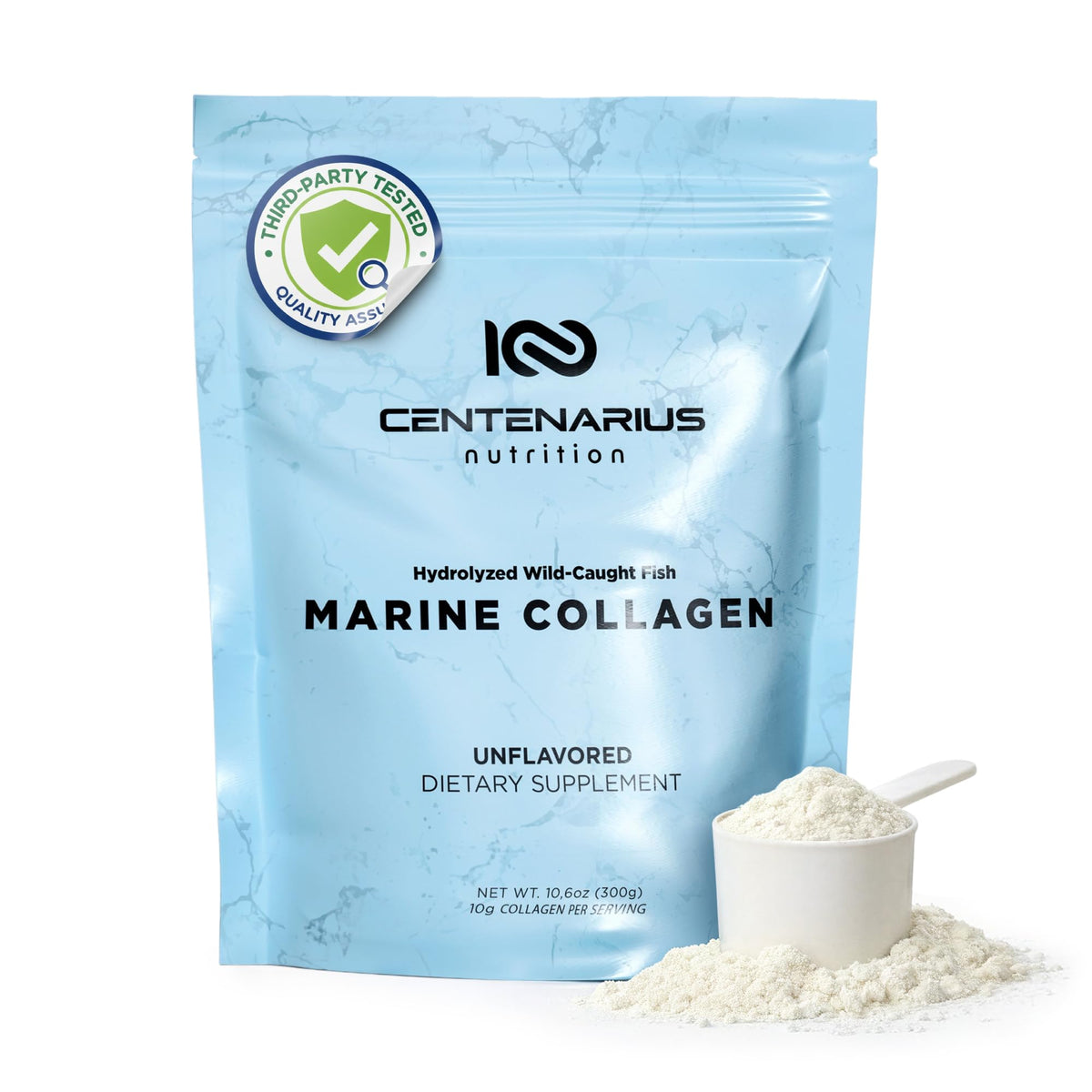 Unflavored Hydrolyzed Marine Collagen Peptides Powder 300g M8319