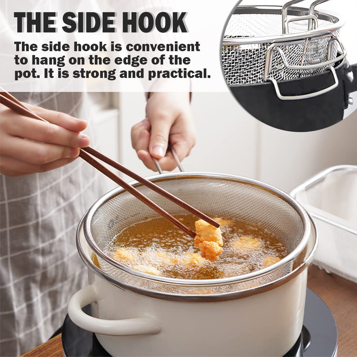 Stainless Steel Deep Fry Basket with Detachable Handle D765964